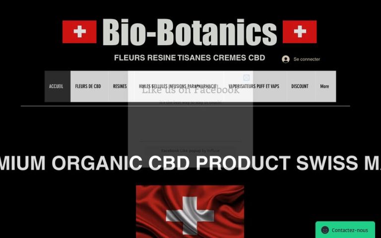 Capture de la page d’accueil de Bio Botanics