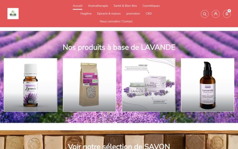 Capture de la page d’accueil de Bioviela