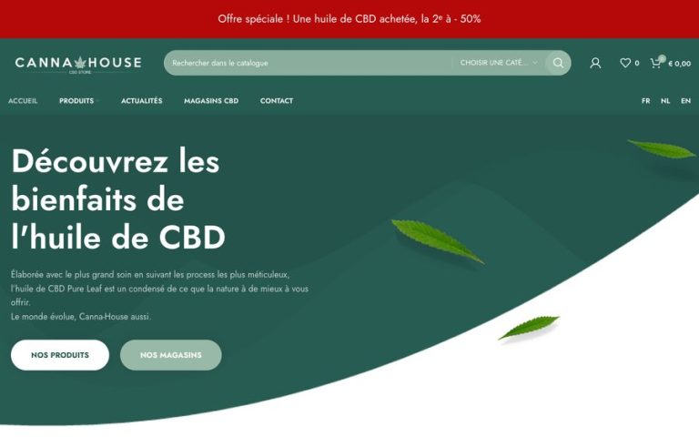 Capture de la page d’accueil de Canna-House Schuman
