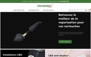 Capture de la page d’accueil de Cannabidiol Paradise