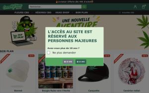 Capture de la page d’accueil de Cannabydrium