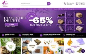 Capture de la page d’accueil de CBD Purple