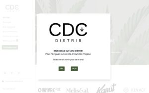 Capture de la page d’accueil de CDC Distrib