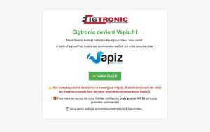 Capture de la page d’accueil de Cigtronic