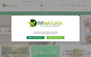 Capture de la page d’accueil de Divinatura CBD