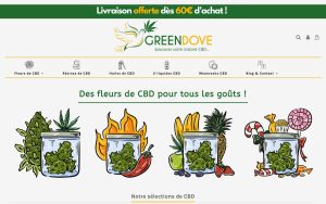 Capture de la page d’accueil de Green Dove