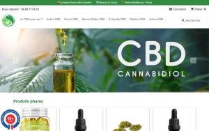 Capture de la page d’accueil de La Caverne du CBD