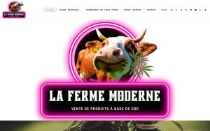 Capture de la page d’accueil de La Ferme Moderne