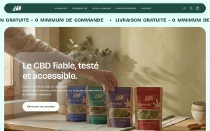 Capture de la page d’accueil de Les Amis du CBD
