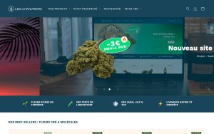 Capture de la page d’accueil de Les Chanvriers