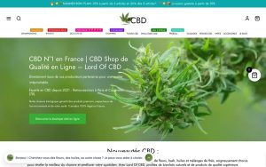 Capture de la page d’accueil de Lord of CBD