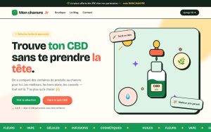 Capture de la page d’accueil de Mon Chanvre