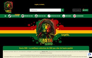 Capture de la page d’accueil de Rasta CBD
