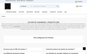Capture de la page d’accueil de Référence CBD