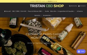 Capture de la page d’accueil de Tristan CBD