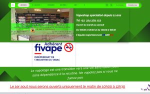 Capture de la page d’accueil de Vapoteur Quai des Brumes