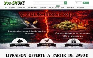 Capture de la page d’accueil de You Smoke